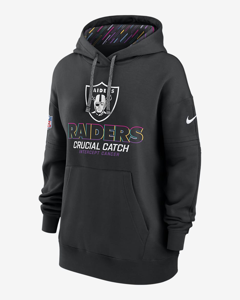 Las Vegas Raiders Crucial Catch Club Nike Women s NFL Pullover Hoodie in Black Size Medium 02G600AZUQ GXZ